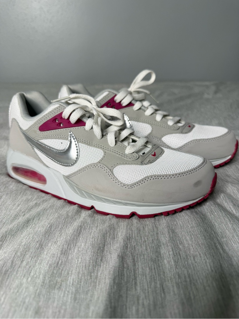 Nike Women's Air Max Sneakers in White, Gray & Pink